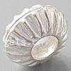 Sterling Silver European Beads, 925 Sterling Silver, Rondelle, plated, without troll Approx 5mm 