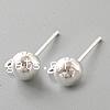 Sterling Silver Earring Stud Component, 925 Sterling Silver, plated Approx 2mm 