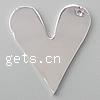 Sterling Silver Tag, 925 Sterling Silver, Heart Approx 2mm 