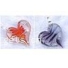 Pendentifs artisanaux au style murano, chalumeau, coeur, fait à la main, plus de couleurs à choisir Environ 4mm, Vendu par PC