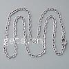 Мода нержавеющей стали ожерелье цепь, нержавеющая сталь, Овальный цепь, оригинальный цвет длина:20 дюймовый, продается Strand