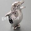 Troll Thailand Sterling Silver European Beads, Penguin, with troll Approx 4mm 