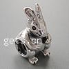 Troll Thailand Sterling Silver European Beads, Rabbit, with troll Approx 4mm 