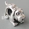 Troll Thailand Sterling Silver European Beads, Dog, with troll Approx 4mm 