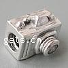 Cubic Zirconia Thailand Sterling Silver European Beads, Camera, with troll & with cubic zirconia Approx 4mm 