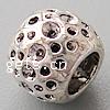 Zinc Alloy European Beads, Rondelle, plated, without troll & hammered nickel, lead & cadmium free Approx 4.5mm 