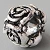 Zinc Alloy European Beads, Flower, plated, without troll nickel, lead & cadmium free Approx 4mm 