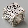 Zinc Alloy European Beads, Cube, plated, without troll Approx 4.5mm 