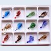 Lampwork Pendants, Helix, handmade, gold sand, mixed colors Approx 6mm 