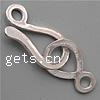 Sterling Silver Hook and Eye Clasp, 925 Sterling Silver, plated, single-strand Approx 3mm 
