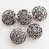 Zinc Alloy Hollow Beads, Flat Round, plated nickel, lead & cadmium free Approx 1.5mm 