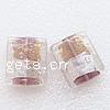 Silver & Gold Foil Lampwork Beads, Rectangle, gold foil and silver foil Approx 1.5mm 