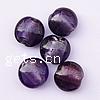 Silver Foil Lampwork Beads, Flat Round & translucent, purple Approx 2mm 