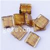 Silver Foil Lampwork Beads, Square, drawbench Approx 2mm 