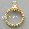 Brass Jewelry Pendants, Donut, plated, twist Approx 3mm 