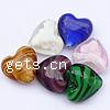 Inner Twist Lampwork Beads, Heart, mixed colors Approx 2mm 
