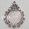 Zinc Alloy Pendant Cabochon Setting, plated cadmium free Approx 2.5mm 