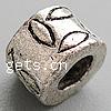 Zinc Alloy European Beads, Tube, plated, without troll Approx 4.5mm 