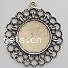 Zinc Alloy Pendant Cabochon Setting, plated cadmium free Approx 3mm 