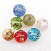 Rainbow Foil Lampwork Beads, Round, mixed colors, 14mm Approx 2.5mm 