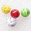 Wood Lace Acrylic Beads, Round, mixed colors, 6mm, Approx 