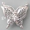 Brass Magnetic Clasp, Butterfly, plated, with rhinestone & hollow Approx 2mm 