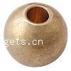 Large Hole Brass Beads, Round, plated, seamless 10mm Approx 3mm 