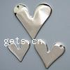 Zinc Alloy Heart Pendants, plated lead & cadmium free Approx 2mm 