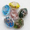 Gold Sand Lampwork Beads, Polygon, mixed colors Approx 2mm 