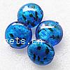Silver Foil Lampwork Beads, Flat Round, translucent Approx 2mm 