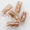 Gold Sand Lampwork Beads, Tube Approx 2mm 