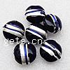 Silver Foil Lampwork Beads, Flat Round Approx 2mm 