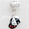 Zinc Alloy European Pendants, Hat, plated, without troll & enamel & with rhinestone Approx 4mm 