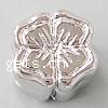 Zinc Alloy European Beads, Flower, plated, without troll nickel, lead & cadmium free Approx 4.2-4.5mm 