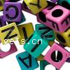 Mixed Acrylic Jewelry Beads, Cube, mixed colors Approx 4mm, Approx 
