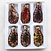 Lampwork Pendants, handmade, mixed & gold sand, mixed colors, 63-65mm, 33-34mm, 10-11mm Approx 8-9mm 