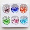 Inner Flower Lampwork Pendants, with Plastic Box, Heart, mixed colors, 33-35mm, 36-39mm, 16mm Approx 7mm 