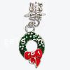 European Christmas Pendant, Zinc Alloy, Donut, plated, without troll & enamel Approx 4.5mm 