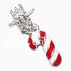 European Christmas Pendant, Zinc Alloy, Christmas Candy Cane, plated, Christmas jewelry & without troll & enamel Approx 4.5mm 