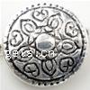 Zinc Alloy Flat Beads, Flat Round, plated, with flower pattern Approx 1.5mm, Approx 