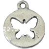 Zinc Alloy Flat Round Pendants, plated cadmium free Approx 2mm, Approx 