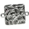 Zinc Alloy Charm Connector, Square Approx 2mm, Approx 
