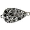 Zinc Alloy Charm Connector, Teardrop Approx 2mm, Approx 