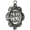 Zinc Alloy Pendant Cabochon Setting, Oval, plated cadmium free Approx 1mm, Approx 