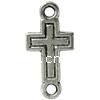 Zinc Alloy Charm Connector, Cross, plated, 1/1 loop nickel, lead & cadmium free Approx 2mm 