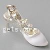 Zinc Alloy Shoes Pendants, with Rhinestone & enamel, plated, enamel & with rhinestone nickel, lead & cadmium free Approx 2mm 