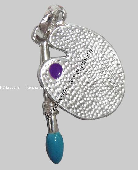 Zinc Alloy Tool Pendants, plated, enamel, more colors for choice, 28x3.5x3.5mm, Hole:Approx 6mm, Length:34 , Sold By PC