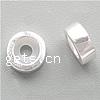 Sterling Silver European Beads, 925 Sterling Silver, Rondelle, plated, without troll Approx 4.5mm 