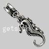 Zinc Alloy European Pendants, Seahorse, plated, with troll Approx 4.5mm 
