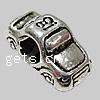 Zinc Alloy European Beads, Car, plated, without troll Approx 4.5mm 